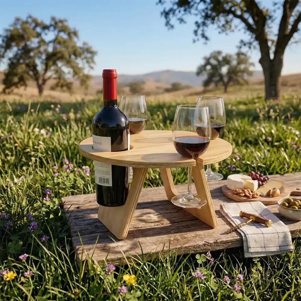MP3C-3 Mesa Plegable Redonda para Vino y Picnic - Imagen 1