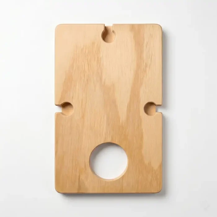 Mesa de Picnic Rectangular de Madera para Vino y 3 Copas - Imagen 6