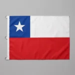 Bandera Chilena de Tela 100x150 cm con Estrella Bordada - Imagen 2