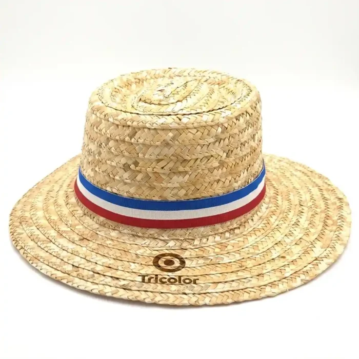 Chupalla de Paja Tradicional con Cinta Tricolor - Personalizable - Imagen 2