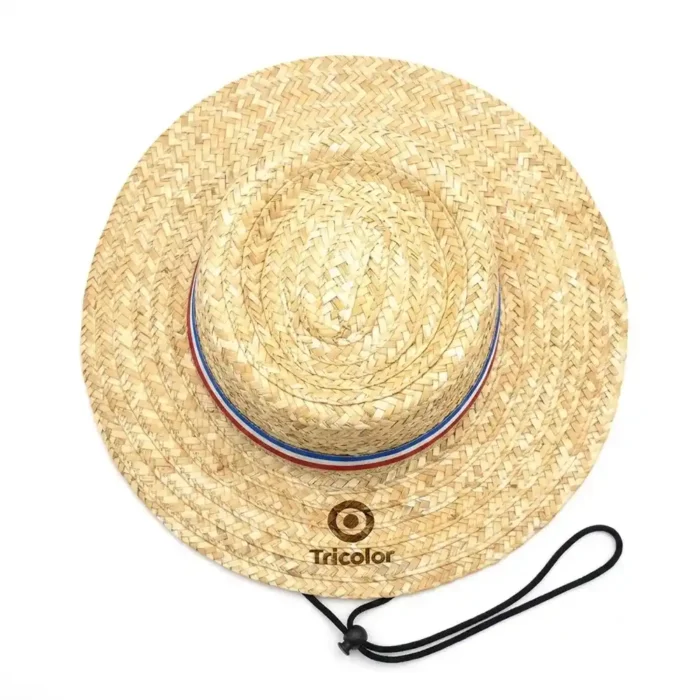 Chupalla de Paja Tradicional con Cinta Tricolor - Personalizable - Imagen 3