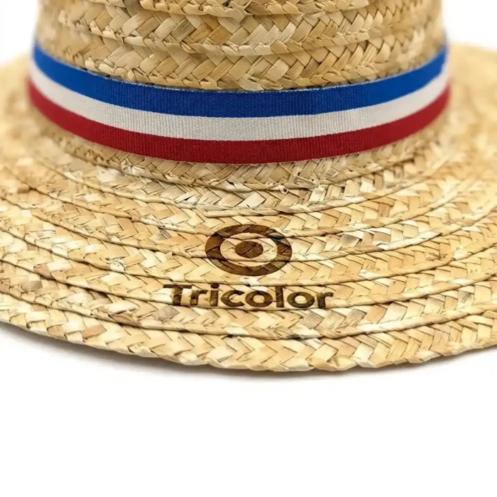Chupalla de Paja Tradicional con Cinta Tricolor - Personalizable - Imagen 4