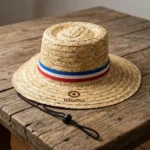 Chupalla de Paja Tradicional con Cinta Tricolor - Personalizable