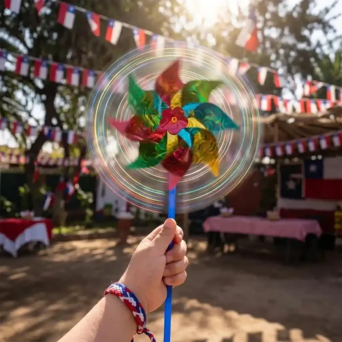 Remolino Metalizado Fiestas Patrias - Pack 100 Unidades Surtidas - Imagen 2