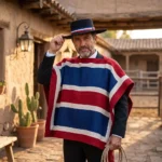 Sombrero de Huaso Chileno de Tela con Cinta Tricolor - Especial Fiestas Patrias