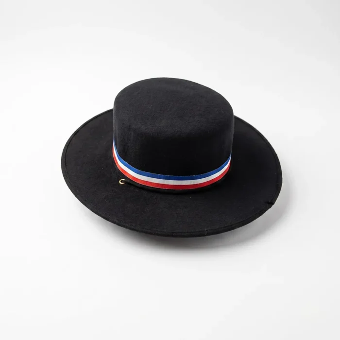 Sombrero de Huaso Chileno de Tela con Cinta Tricolor - Especial Fiestas Patrias - Imagen 3