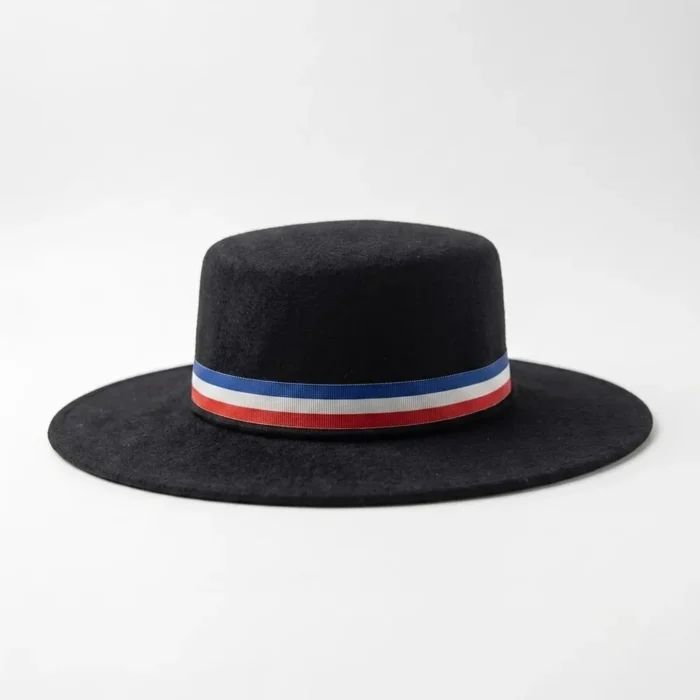 Sombrero de Huaso Chileno de Tela con Cinta Tricolor - Especial Fiestas Patrias - Imagen 5