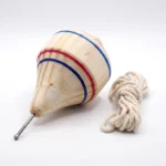 Trompo Chileno Tradicional de Madera - Diseño Tricolor - Imagen 5