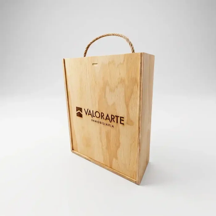 Caja de Madera para 1 Botella y 2 Copas - Imagen 4